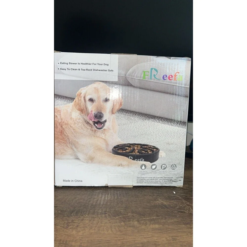 Slow Feeding Dog Bowl- Black, Natural, Healthy & Fun